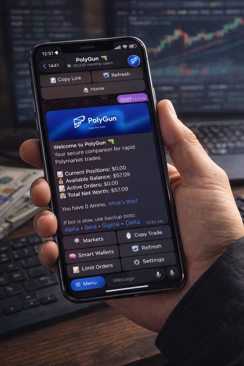 PolyGun sniper bot on Polymarket